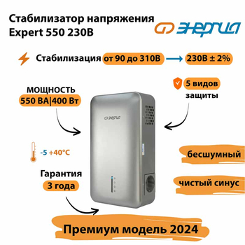 Инверторный cтабилизатор напряжения Энергия Expert 550 230В - Стабилизаторы напряжения - Инверторные - Магазин электрооборудования Проф-Электрик